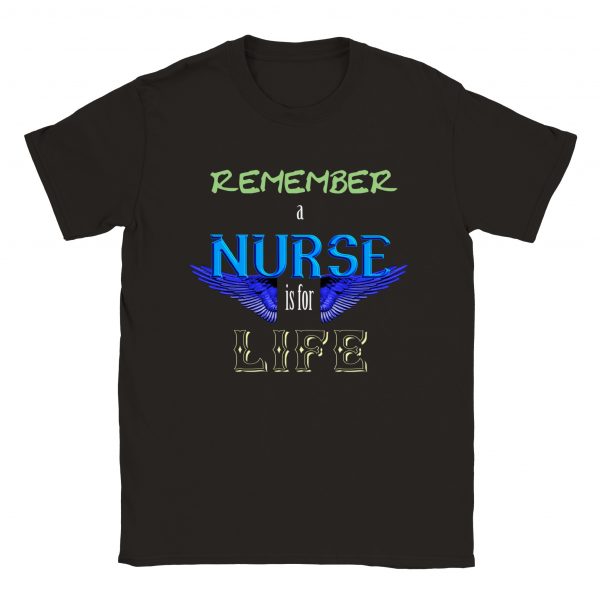 Remember a Nurse Unisex Crewneck Tee - Black