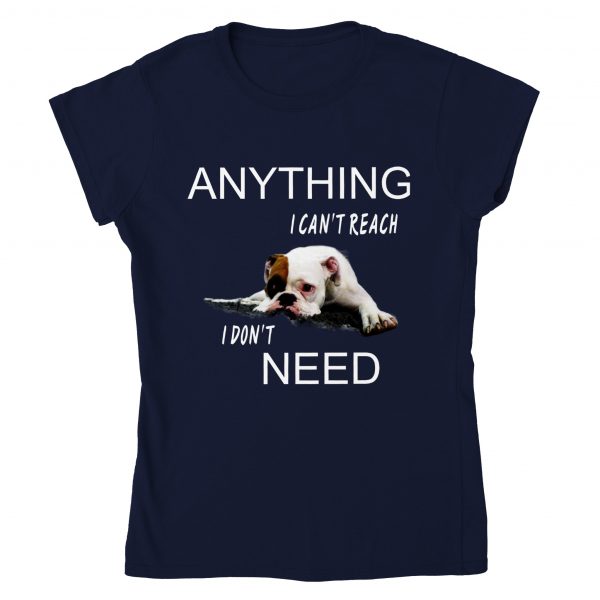 Anything I Can't Reach Crewnect Tee - Navy