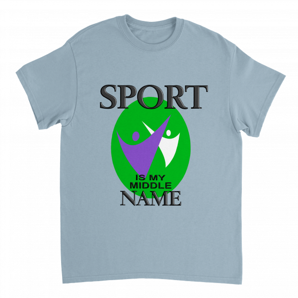 Sport Is My Middle Name Unisex Tee - Lt Blue