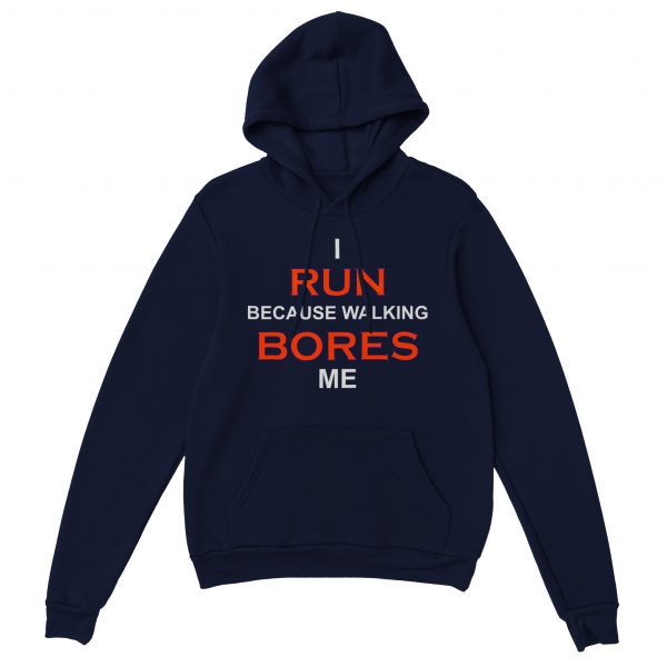 I Run Because Unisex Hoodie - Navy