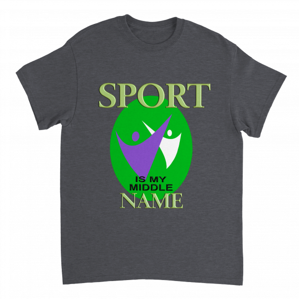 Sport Is My Middle Name Unisex Tee - Dark Heather
