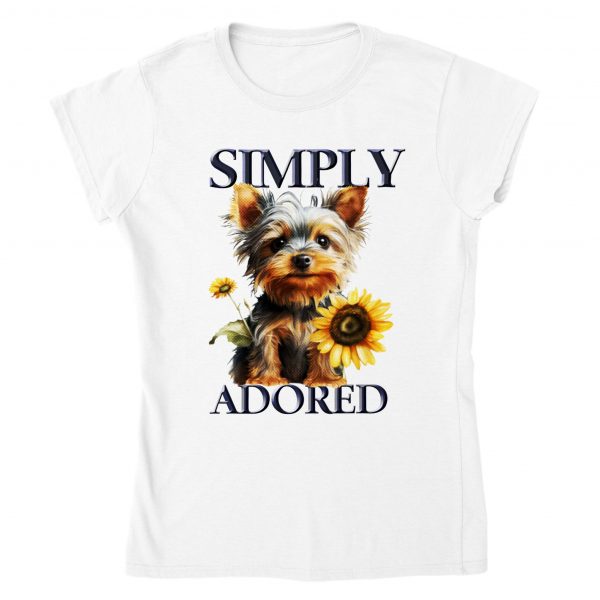 Simply Adored Terrier Tee - White