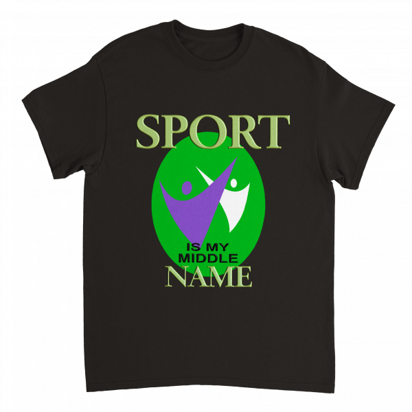Sport Is My Middle Name Unisex Tee -Black