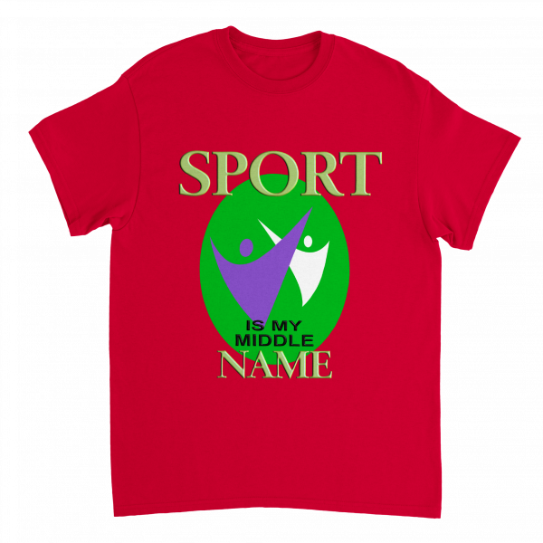 Sport Is My Middle Name Unisex Tee - Red