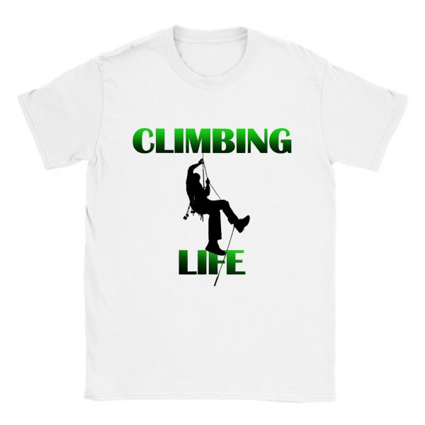 Climbing Life Unisex Crewneck Tee - White