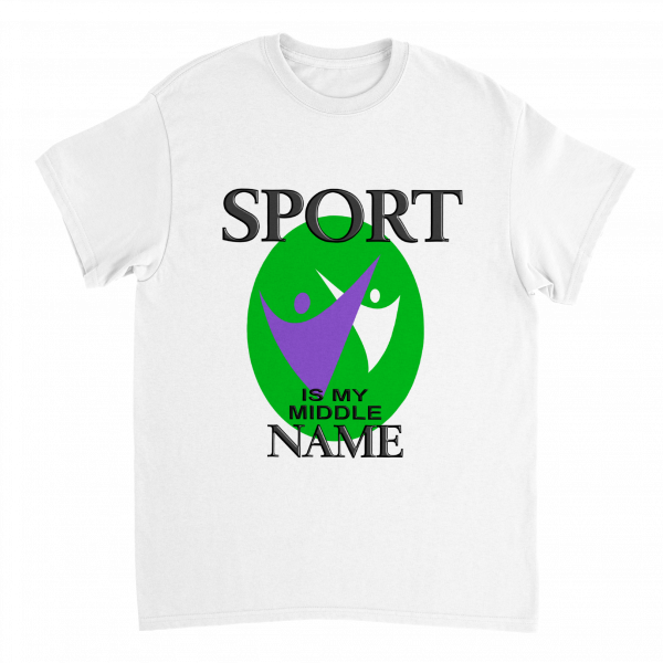 Sport Is My Middle Name Unisex Tee - White