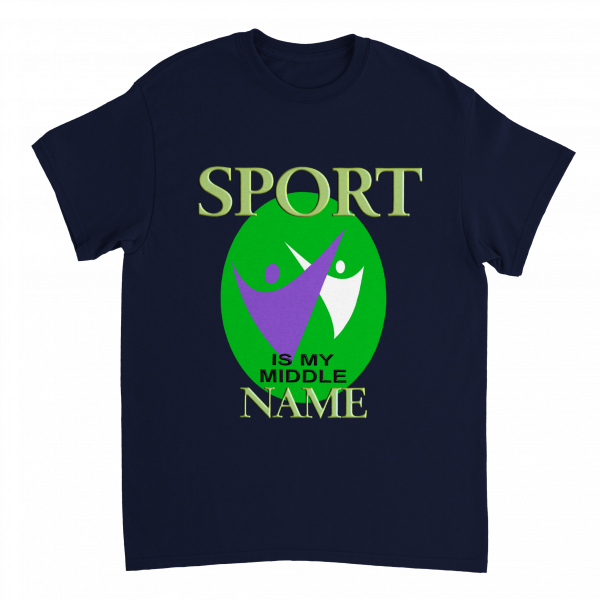 Sport Is My Middle Name Unisex Tee - Navy