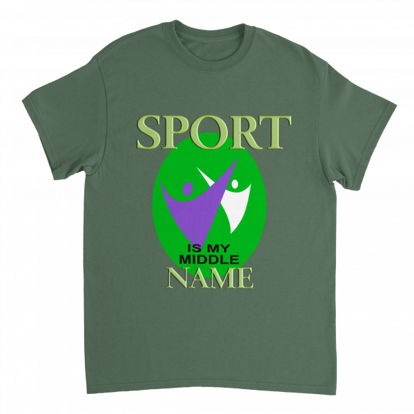 Sport Is My Middle Name Unisex Tee - Military Green