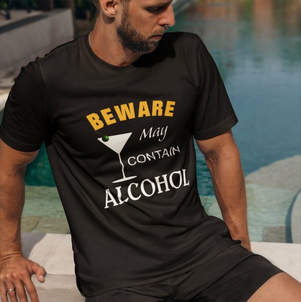 Beware May Contain Alcohol Unisex Tee - Product Image